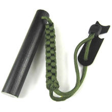 Fat Ferro Rod 20*120mm Eco-Friendly Weatherproof Camping Paracordd Braided Ferrocerium Rod Flint Fire Start with Striker